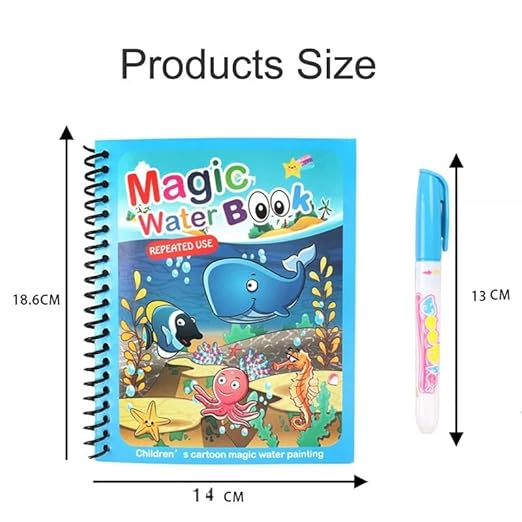 Reusable Magic Water Coloring Painting Book for Kids Pack of 2 Printing Blocks  (Pack of 2)