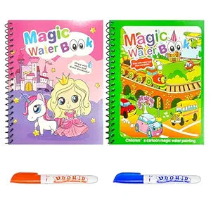 Reusable Magic Water Coloring Painting Book for Kids Pack of 2 Printing Blocks  (Pack of 2)