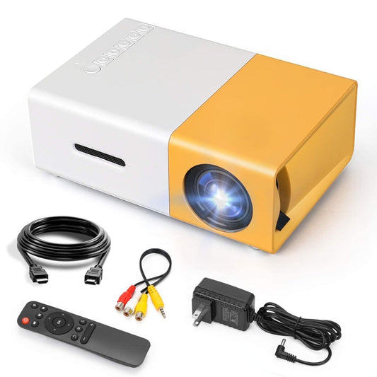 Portable Mini Projector Home Theater LED Projector with Remote Controller, 3500 lm LED Corded Projector UC500 Support HDMI, AV, SD, USB Interfaces (Multi Color)