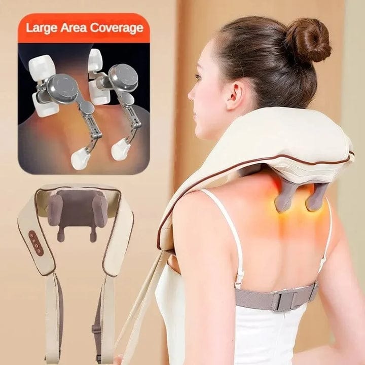 Sellastic Neck and Back Massager with Heat,Neck Massager,Shiatsu Massager Pillow for Neck,Back,Shoulder,Legs,Body Pain Relief,Electric Rechargeable Deep Tissue 5D Kneading Massage Machine