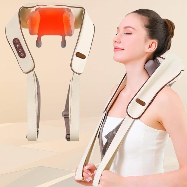 Sellastic Neck and Back Massager with Heat,Neck Massager,Shiatsu Massager Pillow for Neck,Back,Shoulder,Legs,Body Pain Relief,Electric Rechargeable Deep Tissue 5D Kneading Massage Machine