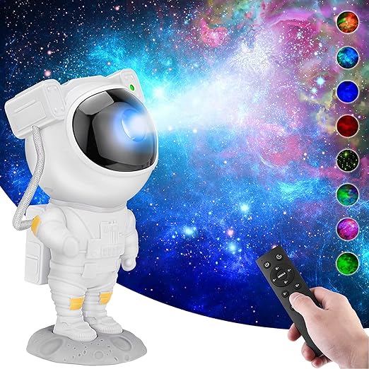 Astronaut Starry Projector 360° Adjustable Galaxy Projector Light with Remote Control Spaceman Night Light Suitable for Gaming Room, Home Theater, Kids Adult Bedroom, Birthday