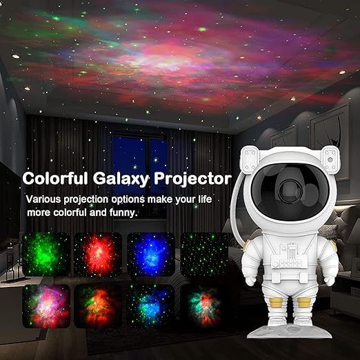 Astronaut Starry Projector 360° Adjustable Galaxy Projector Light with Remote Control Spaceman Night Light Suitable for Gaming Room, Home Theater, Kids Adult Bedroom, Birthday