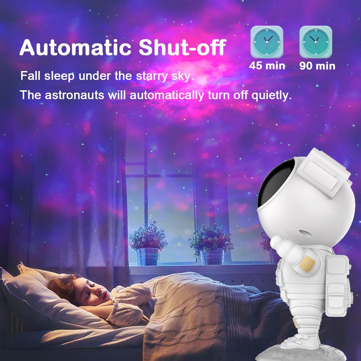 Astronaut Starry Projector 360° Adjustable Galaxy Projector Light with Remote Control Spaceman Night Light Suitable for Gaming Room, Home Theater, Kids Adult Bedroom, Birthday