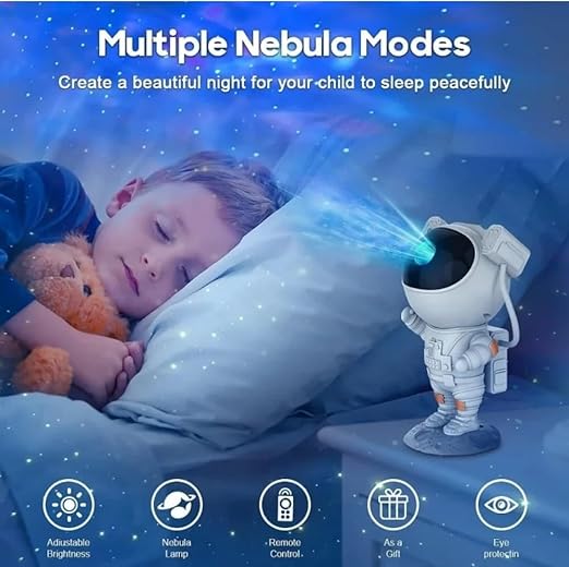 Astronaut Starry Projector 360° Adjustable Galaxy Projector Light with Remote Control Spaceman Night Light Suitable for Gaming Room, Home Theater, Kids Adult Bedroom, Birthday